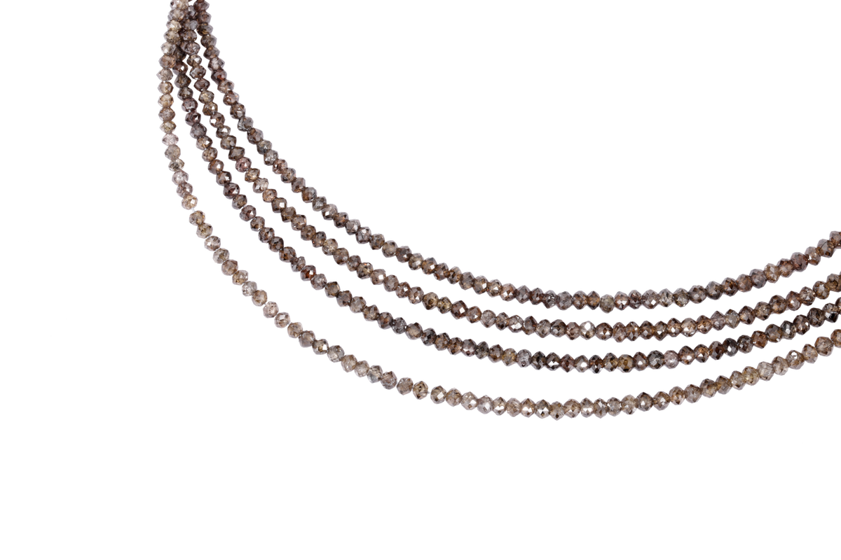 Collier diamant marron