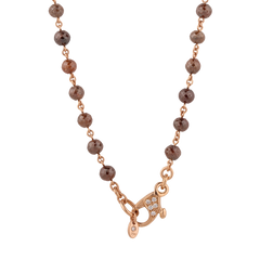 Collier en or rose 750 et diamants